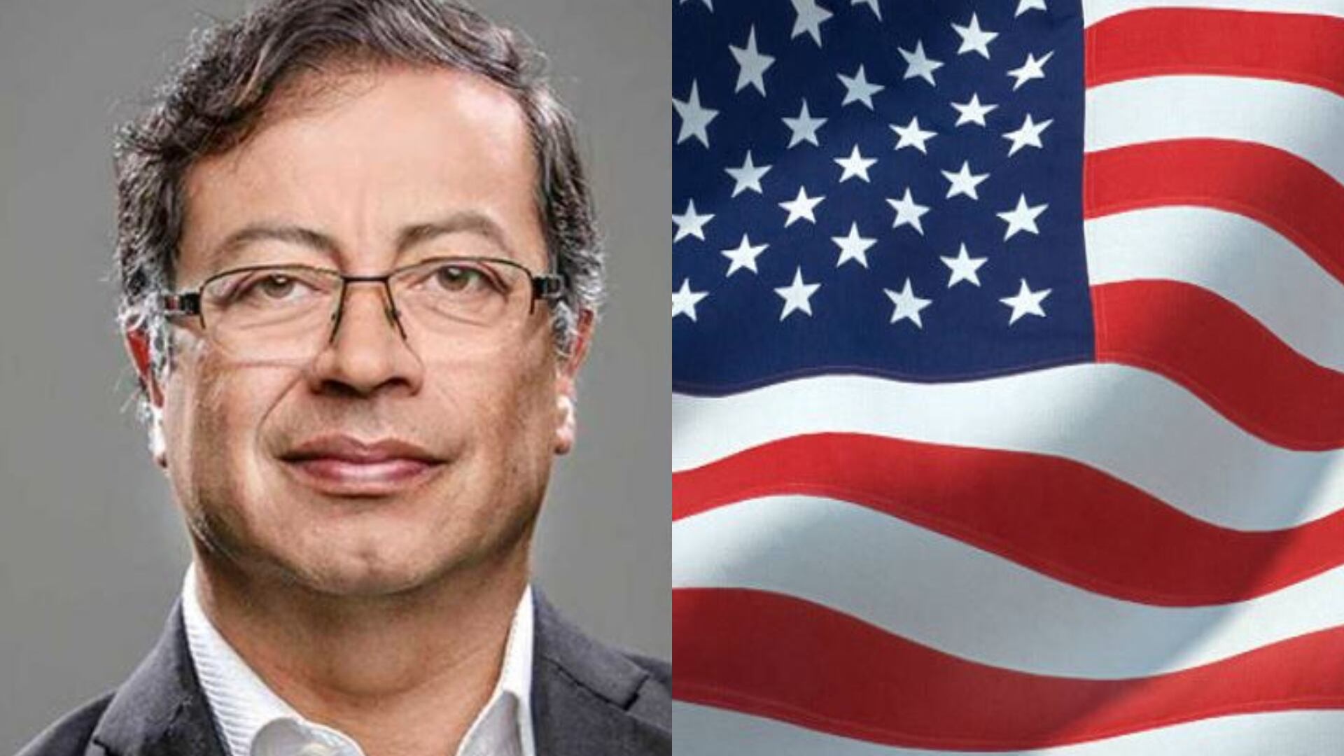 Gustavo petro bandera de Estados Unidos