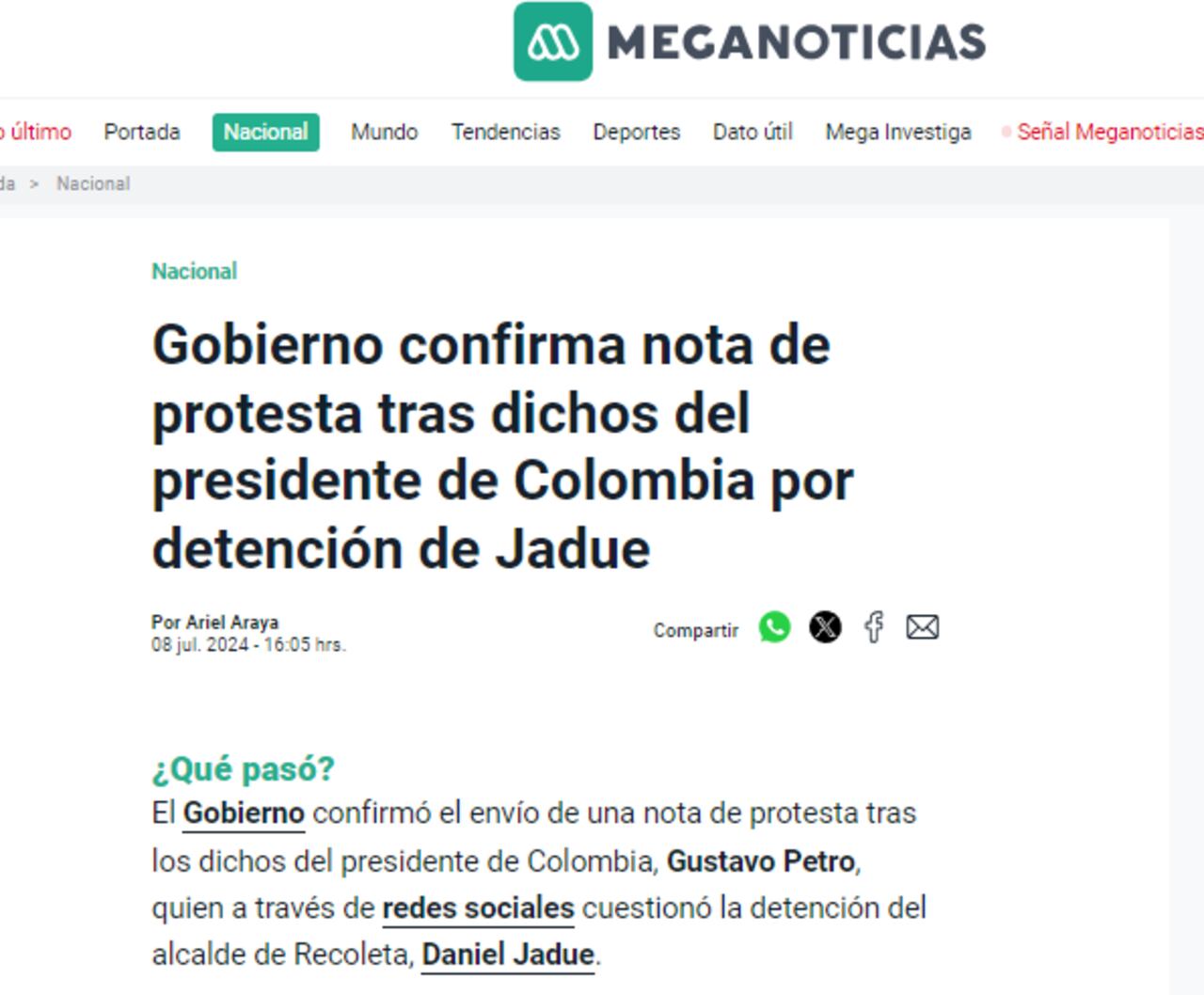 El diario MegaNoticias publicó un artículo sobre el tema
