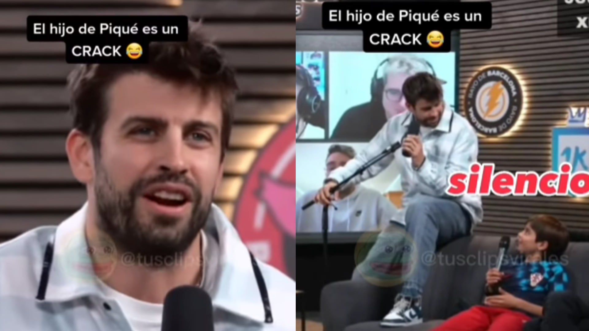 El exfutbolista se sonrió cuando su hijo lo hizo quedar en evidencia.