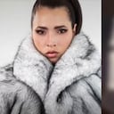 Natalia Villalba y la maleta en que hallaron su cuerpo sin vida.