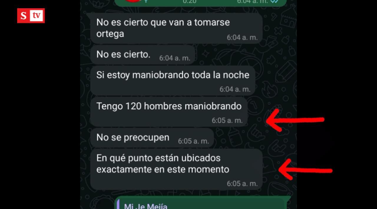 Chat entre Joselito y el general Federico Mejía.