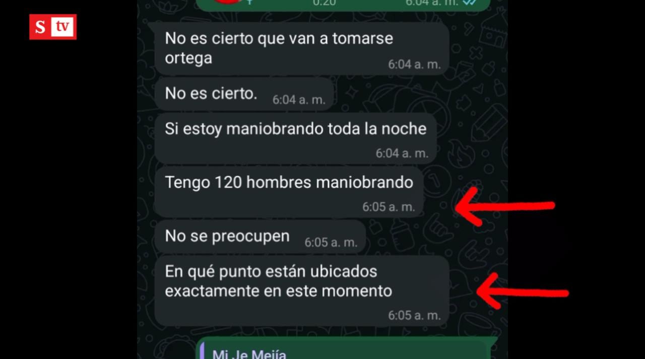 Chat entre Joselito y el general Federico Mejía.