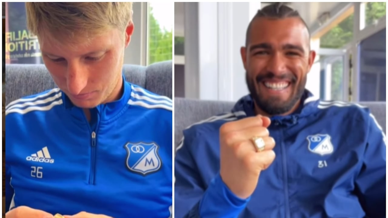 Jugadores de Millonarios reciben un lujoso anillo con la Copa que le ganaron a Nacional
