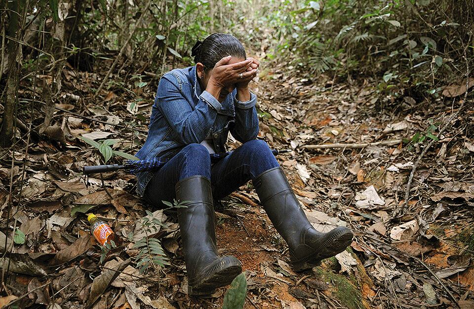 Nora Tamayo, familiar de desaparecido y enterrado como N.N en fosas comunes, el 7 de septiembre de 2009. (Foto: Luis Benavides)