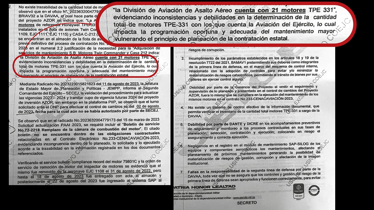 La División de Asalto Aéreo debe tomar acciones disciplinarias, administrativas y penales contra el personal presuntamente involucrado.