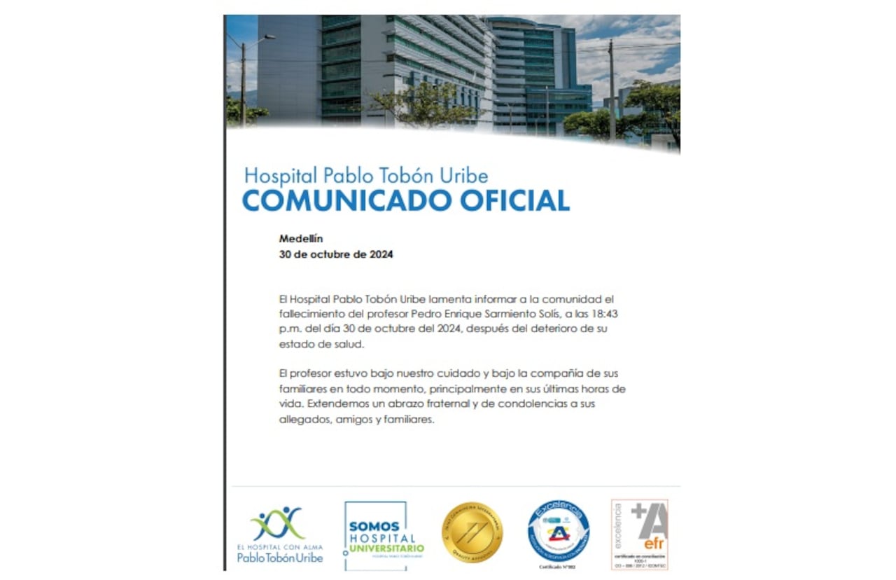 El profesor se encontraba en un delicado estado de salud.