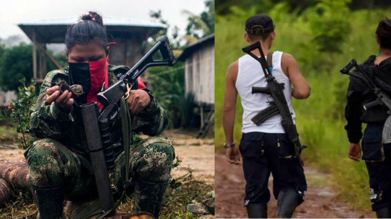 Estas son dos de las fotos que el gobierno utilizó para "ilustrar" las denuncias con respecto a la presencia del ELN y de las disidencias de las FARC en Venezuela.