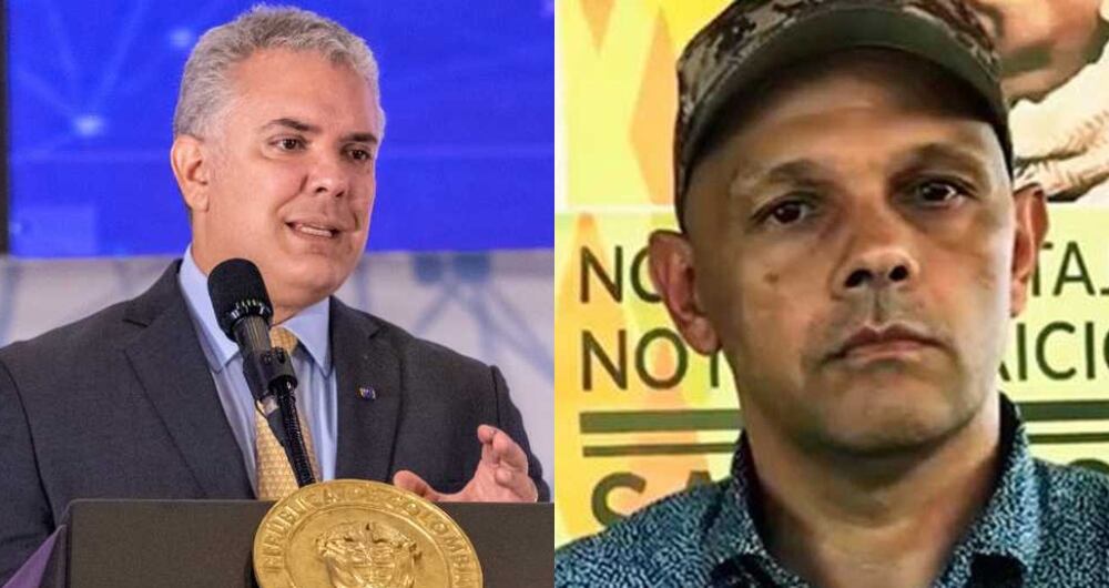 El presidente Iván Duque y alias El Paisa