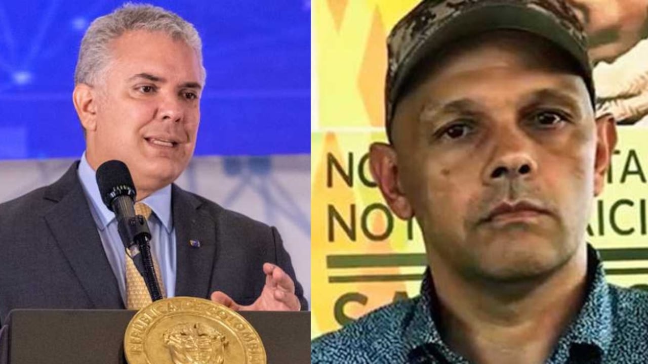 El presidente Iván Duque y alias El Paisa