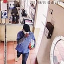 Imágenes de las cámaras de seguridad de la Brigada 30, cuando ingresa la camioneta usada en el atentado terrorista.