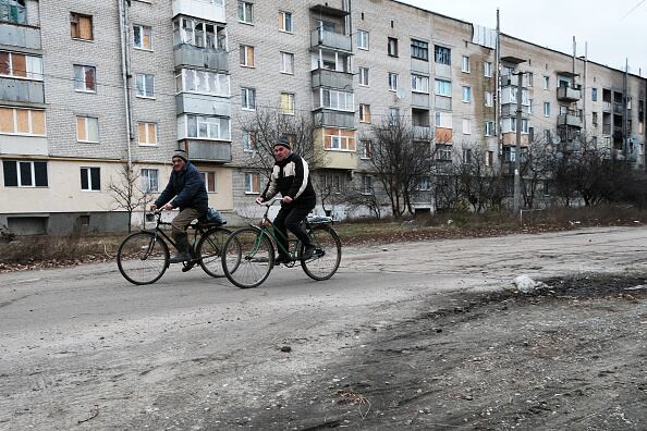 Se han completado más de 10 meses desde que Rusia inició su ofensiva contra Ucrania. Villa de Staryi Saltiv , 5 de enero de 2022.