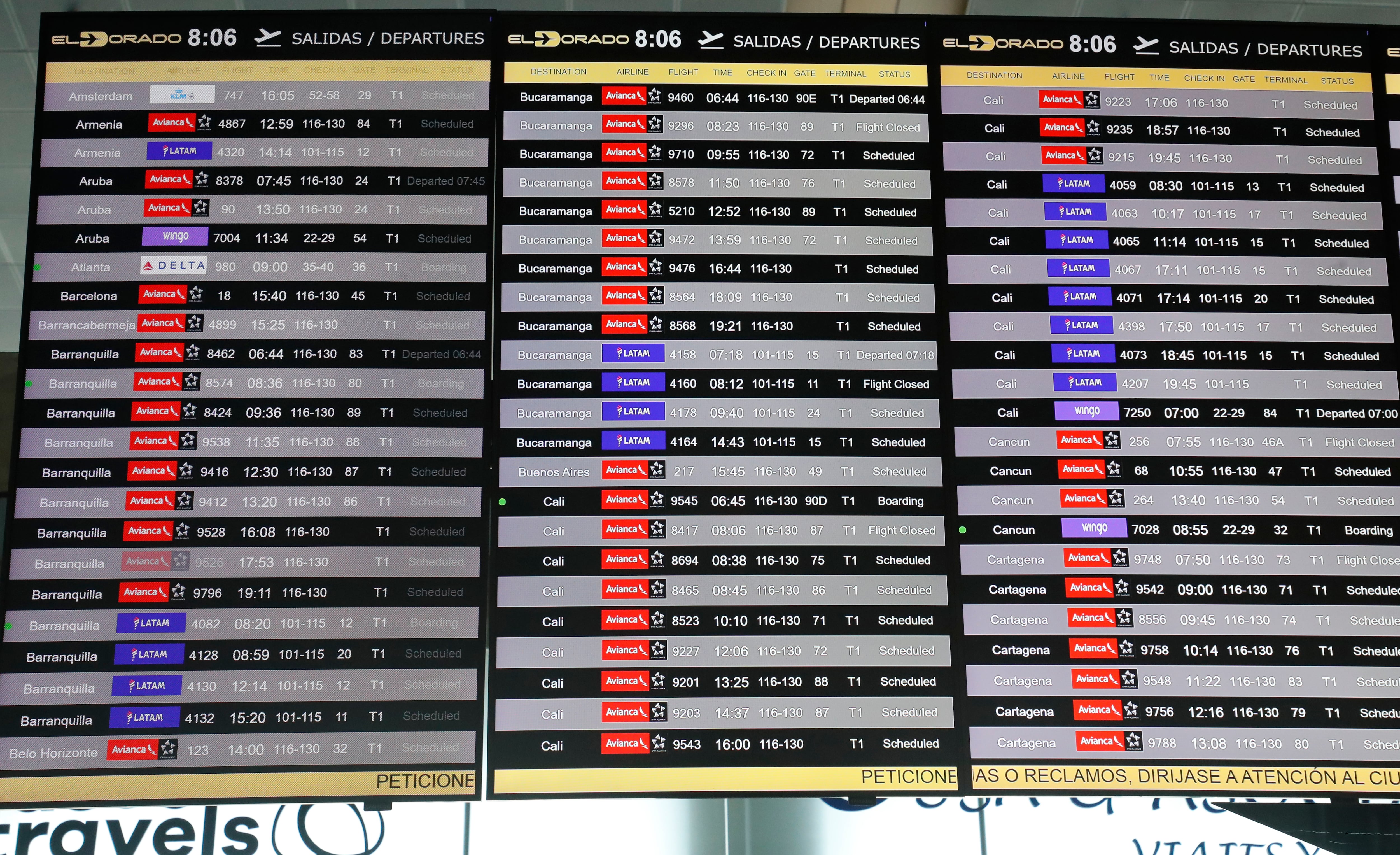 Aeropuerto El Dorado tras el cierre de la aerolínea de bajo costo Ultra Air
vuelos nacionales
Bogota marzo 30 del 2023
Foto Guillermo Torres Reina / Semana