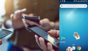 Mascota virtual en la pantalla del teléfono