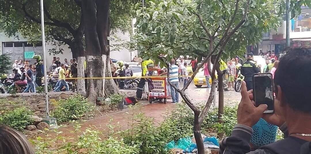 Atentado en el parque Mercedes Ábrego, en Cúcuta.