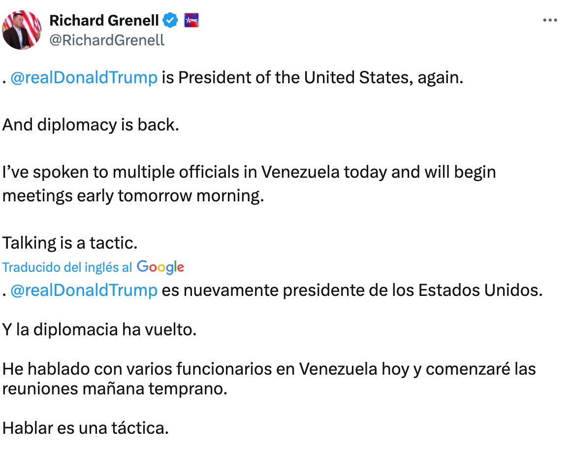 Ric Grenell , enviado presidencial para misiones especiales