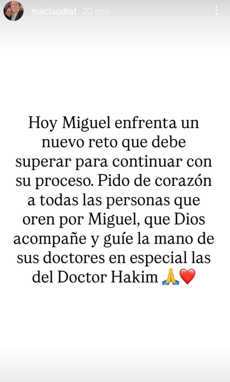 Mensaje de María Claudia Tarazona.