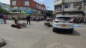 Accidente en la transversal 25 con calle 30 al oriente de Cali.