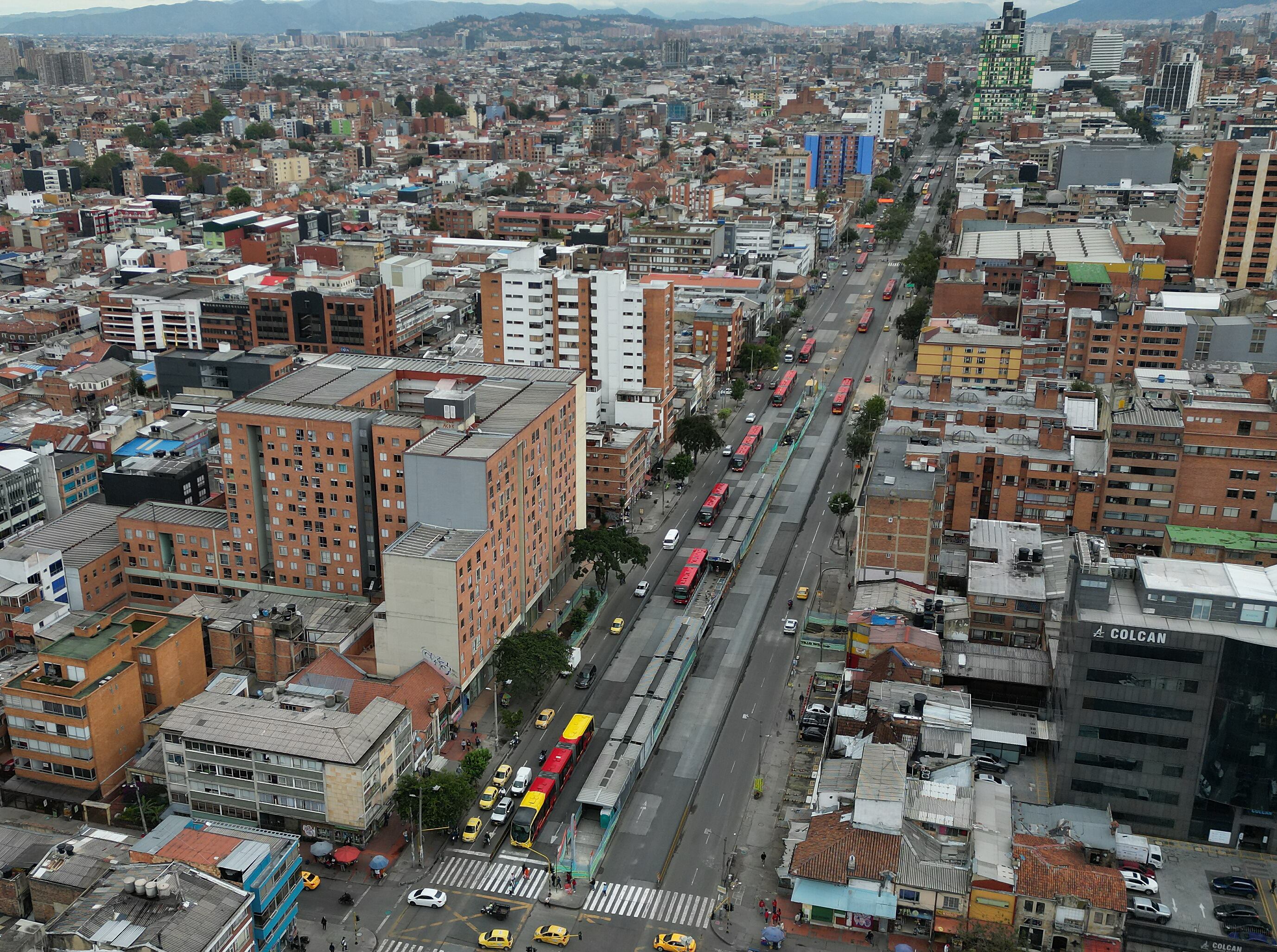 Obras  Metro de Bogotá avenida Caracas