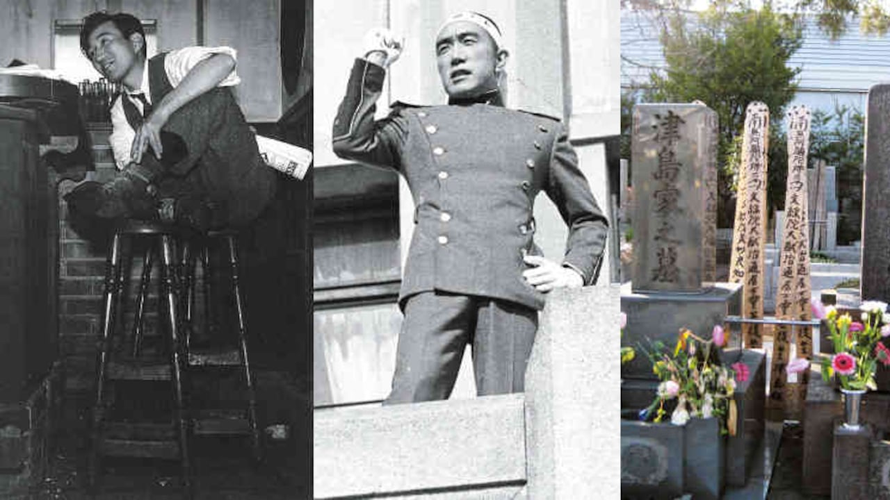 El escritor Osamu Dazai (1909-1948) se suicidó tras cuatro intentos fallidos. / Yukio Mishima dio un célebre discurso antes de suicidarse, el 25 de noviembre de 1970, en el campo Ichigaya. / La tumba de Osamu Dazai en el templo de Zenrin-ji, Tokio.
