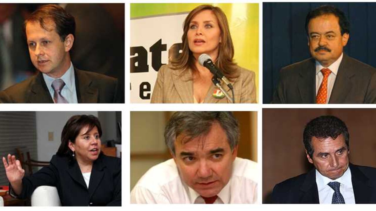 Andrés Felipe Arias, Lucero Cortés, Alberto Velásquez, María del Pilar Hurtado Bernardo Moreno, y Diego Palacios.