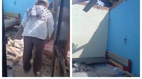 Una casa destruida en medio de graves combates entre EMC y Autodefensas Unidas de Nariño.