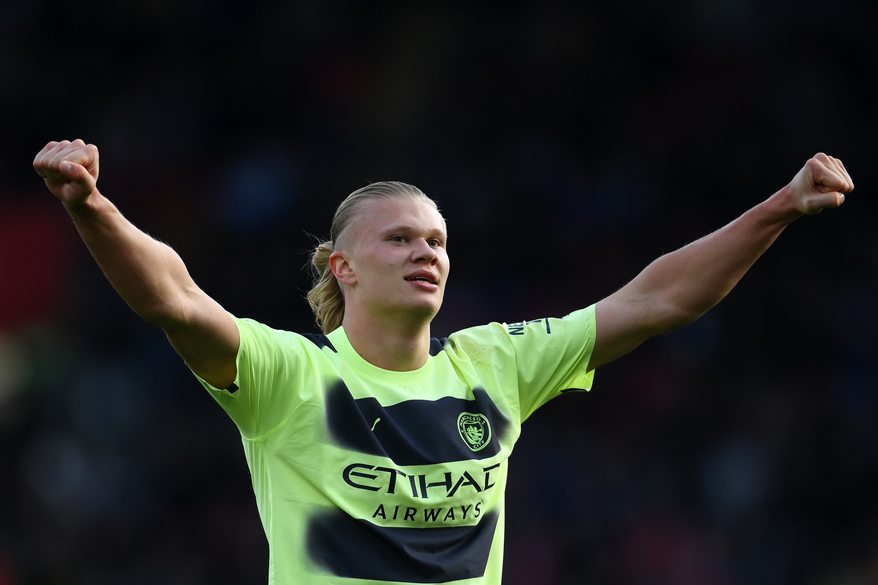 Erling Haaland anotó dos goles en el partido con Southampton.