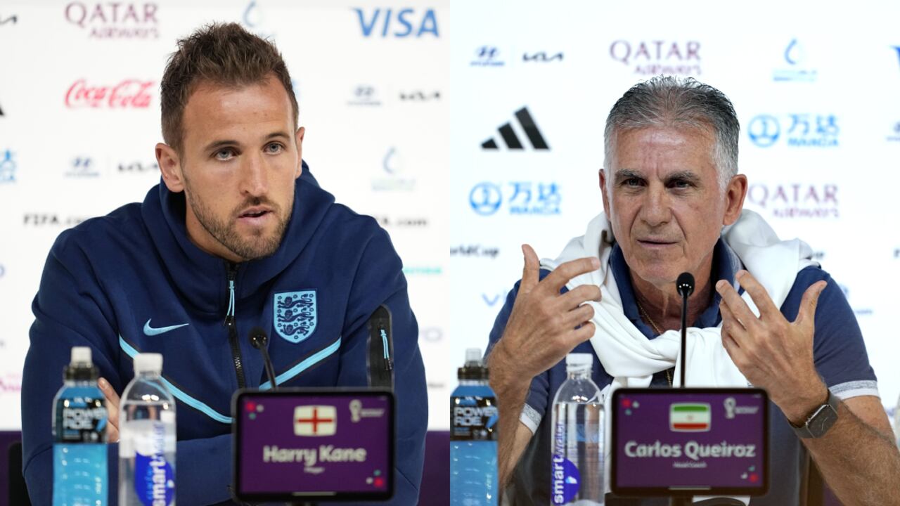 Inglaterra vs. Irán, Qatar 2022. Foto: AP/Abbie Parr//AP/Ebrahim Noroozi