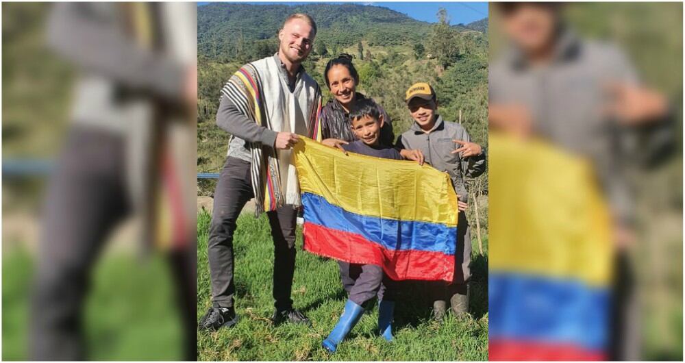 Dominic Fabian Wolf, alemán ruso que vive enamorado del país, junto con Nubia e hijos