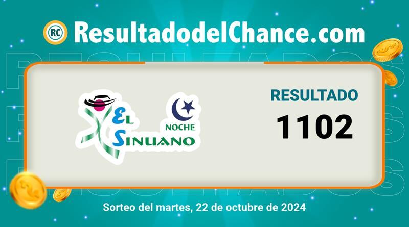 Lotería Sinuano Noche 22 de octubre de 2024