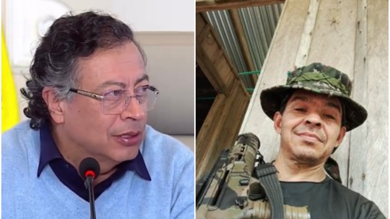 Gustavo Petro y alias Paisa, hombre de confianza de alias Iván Mordisco.
