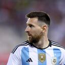 Lionel Messi durante el partido entre Argentina y Jamaica.