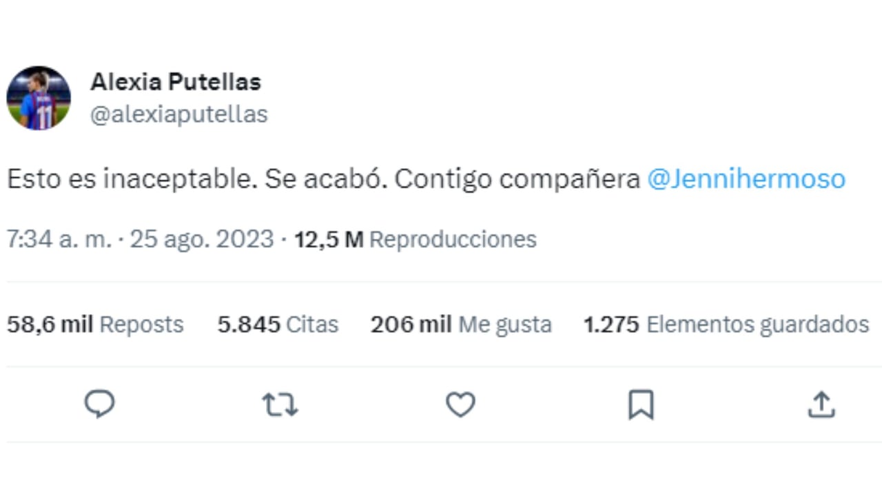 Jenni Hermoso no ha confirmado mantener una relación sentimental con Alexia Putellas