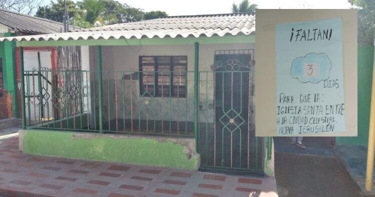 Sector en el que que funciona la congregación y cartel del conteo de días.