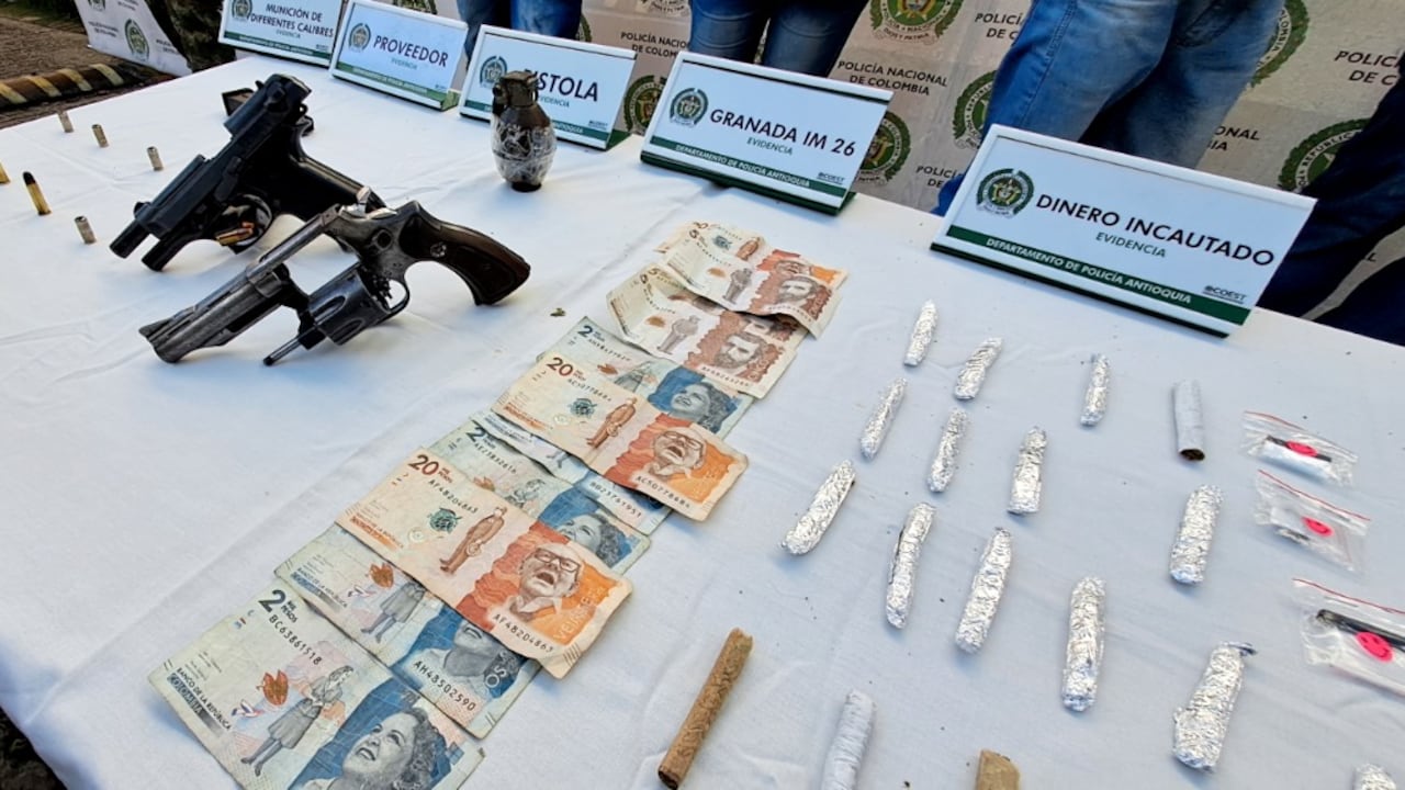 Lo último: armas, droga y dinero, deja redada contra el crimen Antioquia