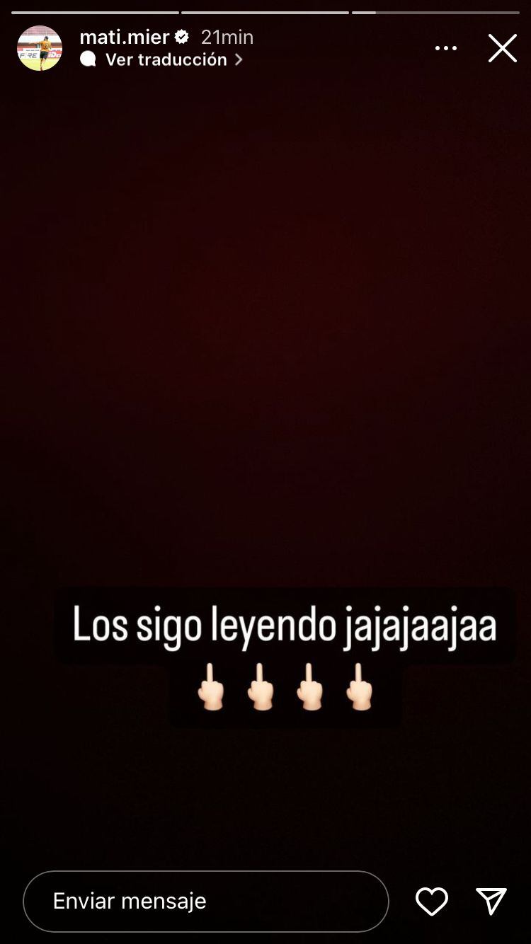 El uruguayo responde a las críticas.