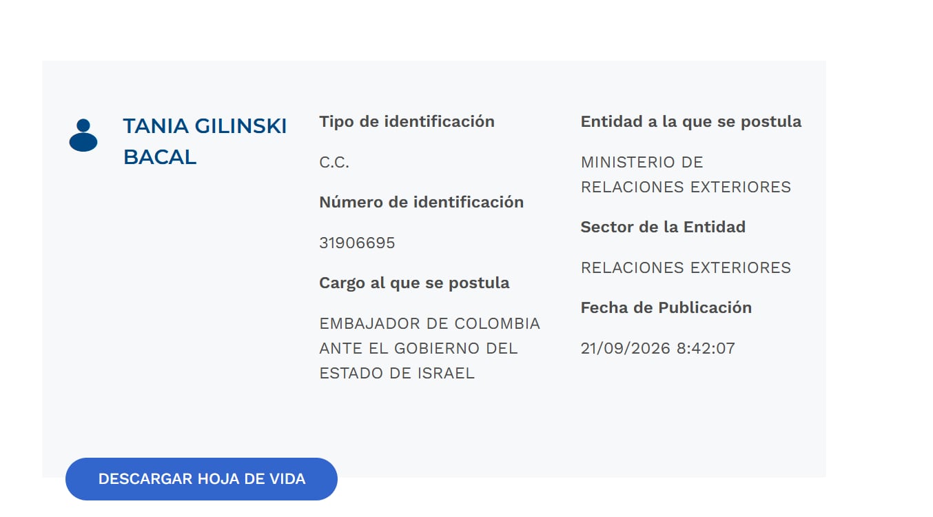 Hoja de vida de Tania Gilinsky