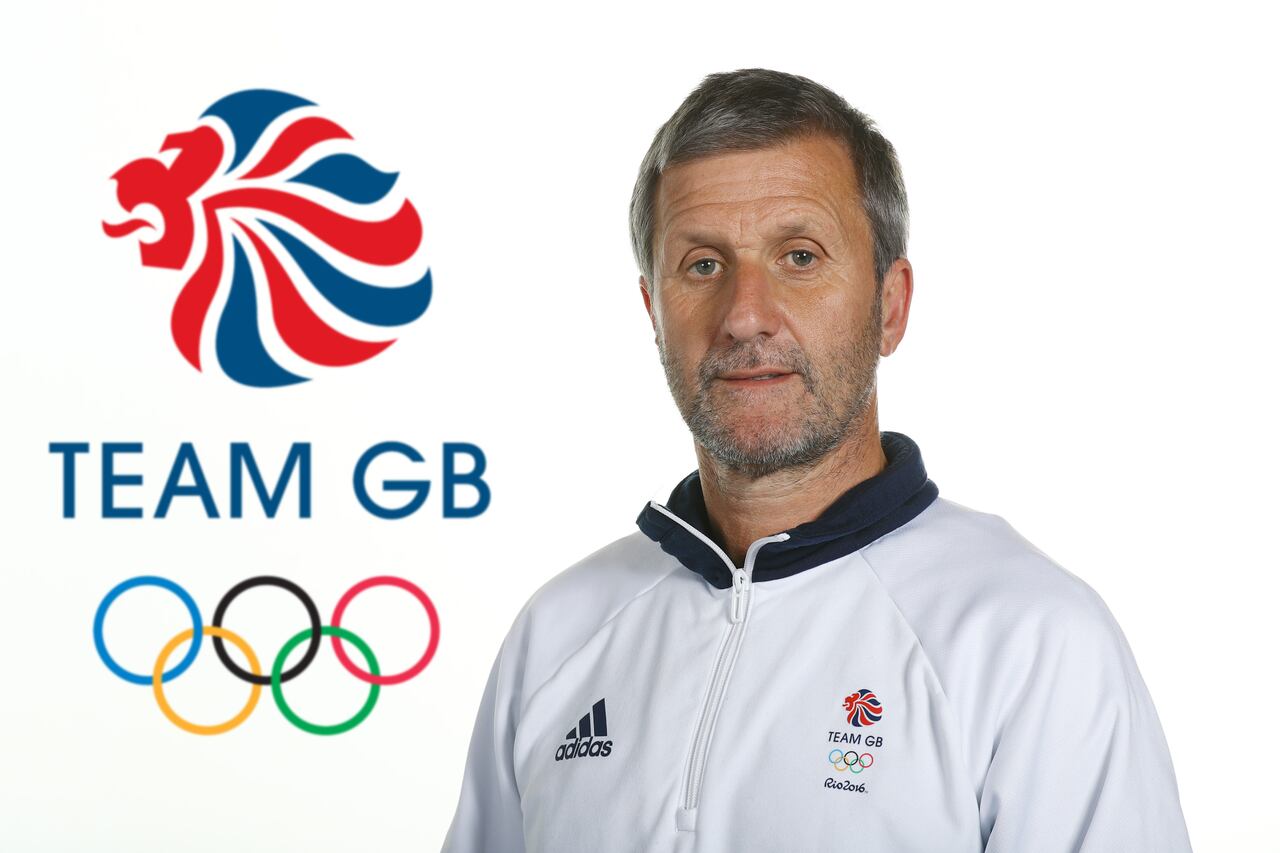 BIRMINGHAM, ENGLAND - JULY 13: (EDITORS NOTE: This image has been digitally altered - LOGO ADDED TO BACKGROUND) A portrait of Richard Freeman, a member of the Great Britain Olympic Cycling team, during the Team GB Kitting Out ahead of Rio 2016 Olympic Games on July 13, 2016 in Birmingham, England. (Photo by Bryn Lennon/Getty Images)