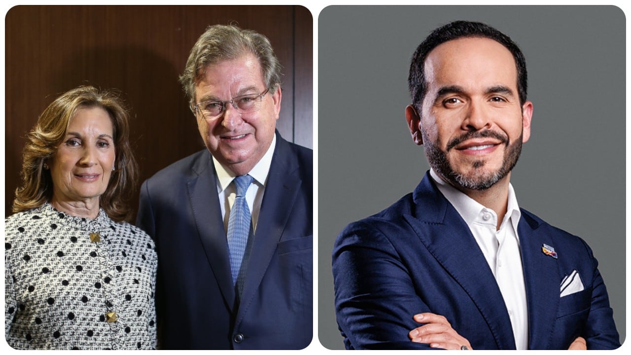 Jaime Gilinski, su esposa Raquel Kardonski y Abelardo De La Espriella.