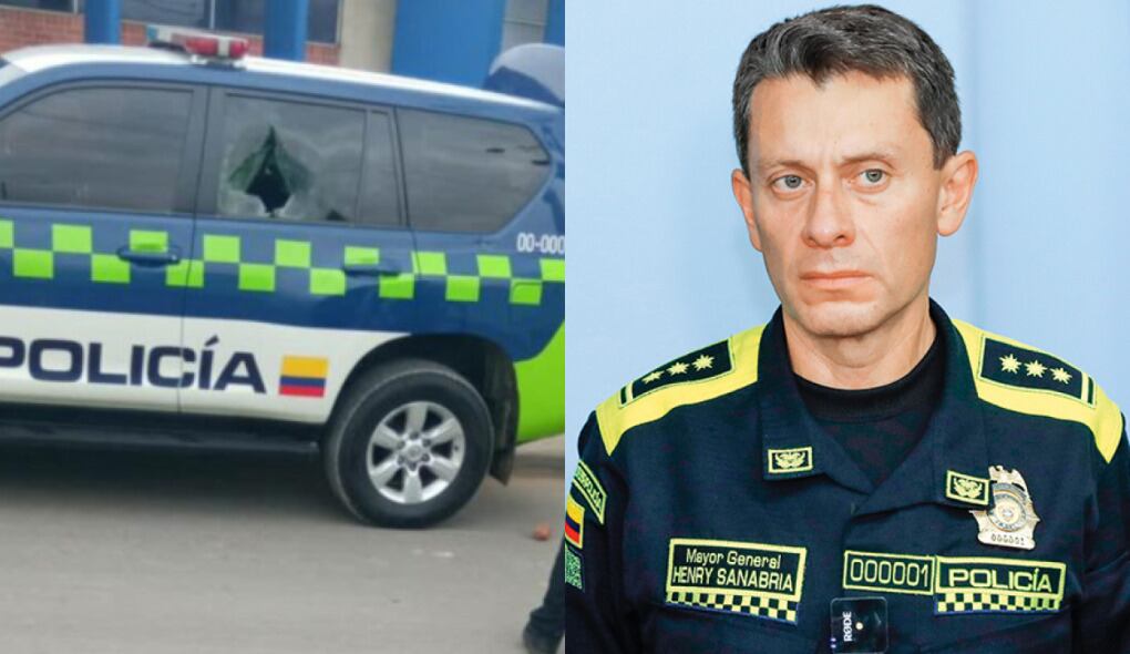 Camioneta del mayor general Henry Sanabria, director de la Policía Nacional, fue vandalizada.