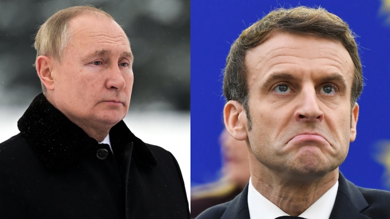 Los presidente de Francia y Rudia sostuvieron una conversación que duró una hora y media para analizar la situación por la invasión a Ucrania.