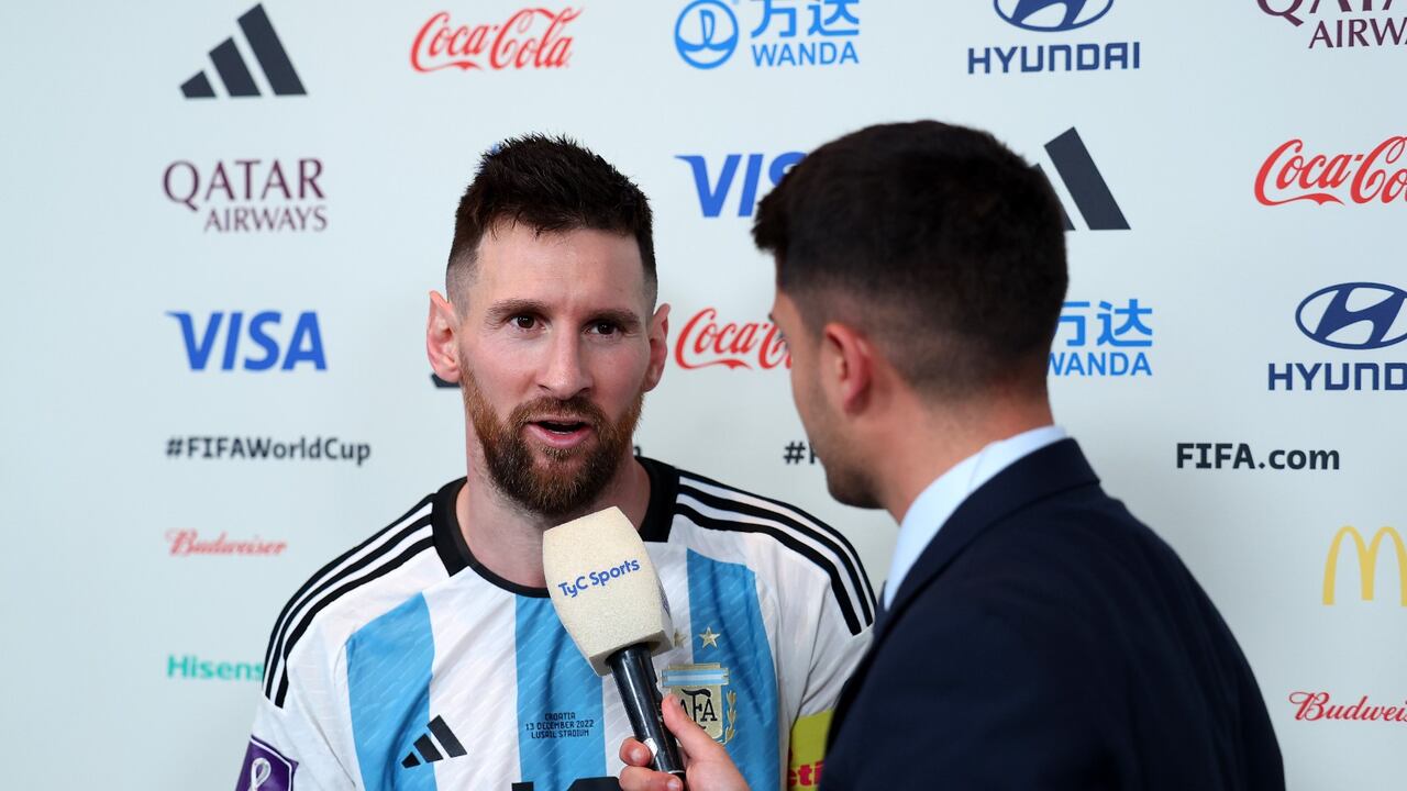 Messi atendió a los medios de comunicación después de vencer a Australia.