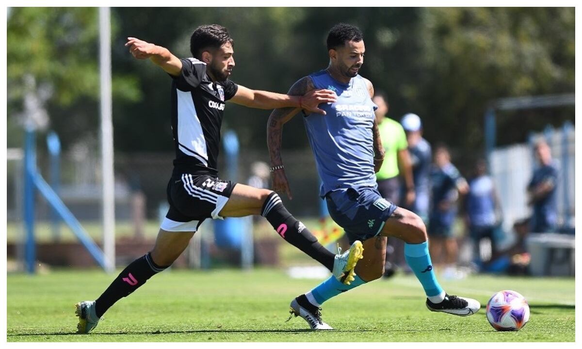 Edwin Cardona en la pretemporada con Racing de Argentina.