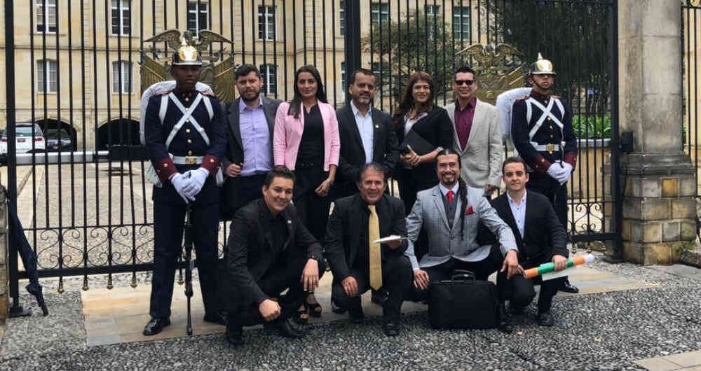 Katerine Franco, Luis Emiro Ramírez, Jhon Alexander Echeverri, Carlos Enrique Sánchez, Luis Miguel Bermúdez, y Alexander Rubio estuvieron en Palacio