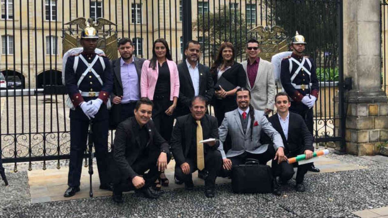 Katerine Franco, Luis Emiro Ramírez, Jhon Alexander Echeverry, Carlos Enrique Sánchez, Luis Miguel Bermúdez, y Alexander Rubio estuvieron en Palacio