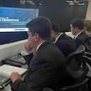 El ministro de Defensa, Diego Molano, durante el segundo ejercicio de simulación de crisis cibernética.