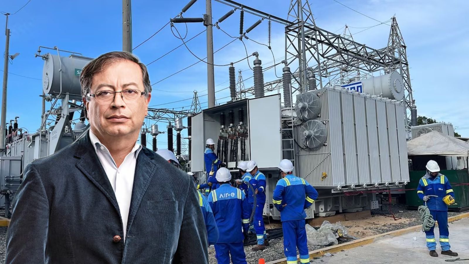 Gustavo Petro, presidente de Colombia, y la empresa Air-e.