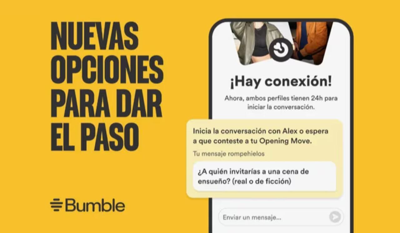 Bumble tiene otras opciones para que las mujeres den el primer paso en la app de citas.