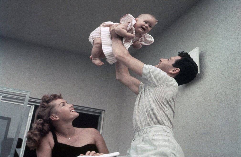 Carrie Fisher, Eddie Fisher y Debbie Reynolds.
