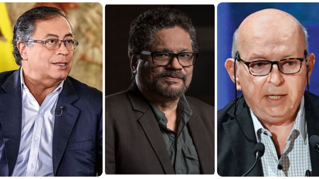 Gustavo Petro, Iván Márquez y Otty Patiño.