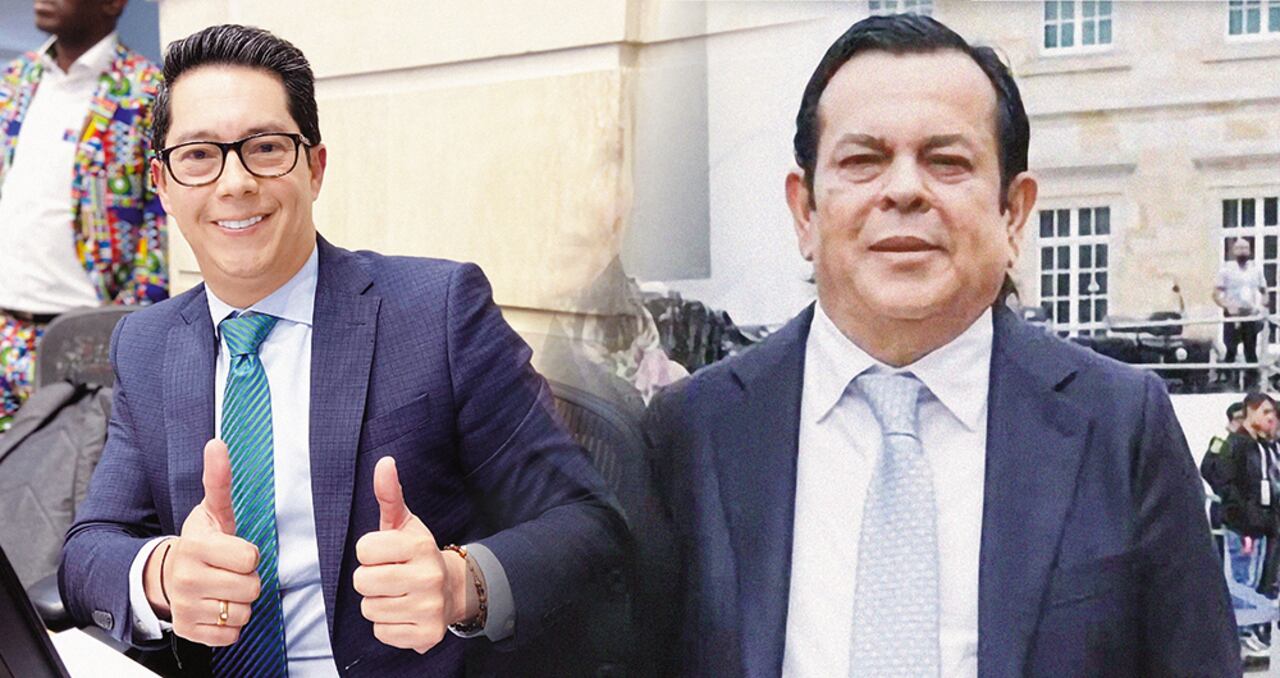Pedro Flórez (izquierda) es la ficha del clan Torres en el Congreso de la República. Desde la Comisión Sexta del Senado, se encarga de cuidar los intereses empresariales de Euclides Torres (derecha).